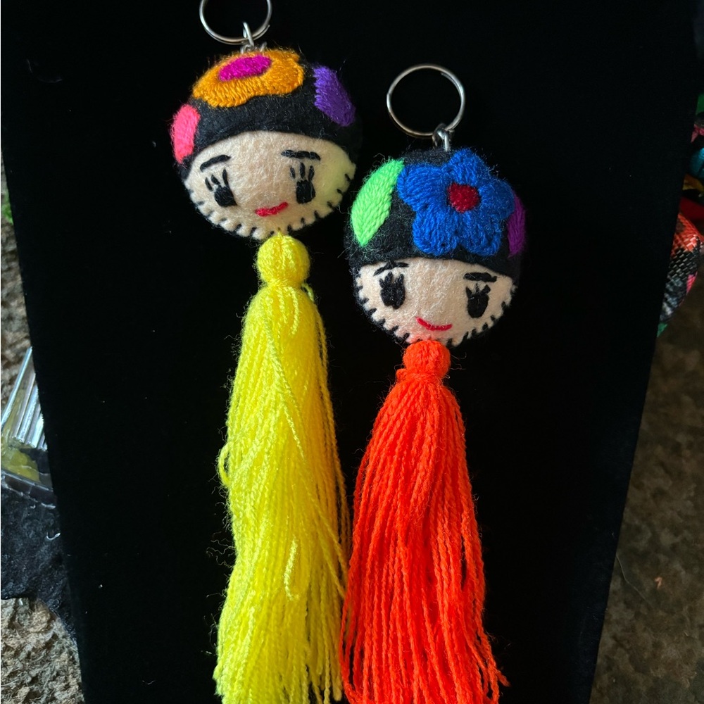 Mexican Colorful Tassel Keychain Set - Picture 1 of 5